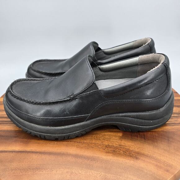 Dansko Wayne Shoes Men\'s 8.5 / 9 Black Leather Moc Toe Slip Resistant Loafers main image 7